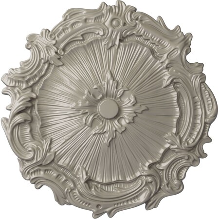 Ekena Millwork Plymouth Ceiling Medallion (Fits Canopies up to 1 5/8"), 16 3/4"OD x 1 3/8"P, Pearl White CM16PLPWS